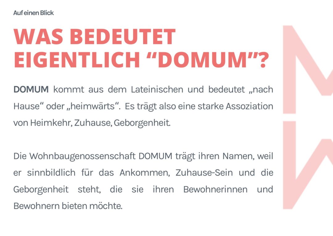Was bedeutet eigentlich DOMUM?
