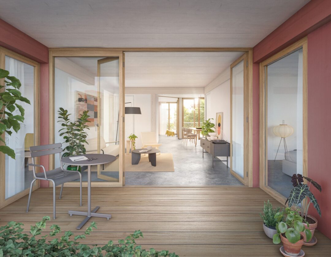 Siegerprojekt "Chaturaji": Innenbild einer geplanten Wohnung